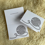 Yarn Ball - paint your own- Blank Greeting Card