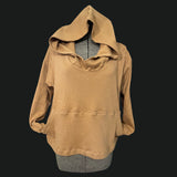Vintage Rib Hoodie - Brown Organic Cotton - Women’s Clothing