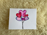 Heart Balloons - Greeting Card