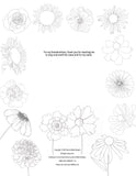 Blossoming - A coloring book of beautiful blooms - Digital PDF - Printable