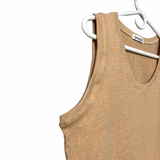 Scoop Neck Tank Top - Brown Organic Cotton - Women’s - XS