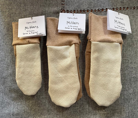 Mittens 6.75 inches - Wool and Cotton