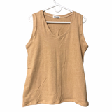 Scoop Neck Tank Top - Brown Organic Cotton - Women’s - XS